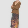 Oiled sequin nederdel